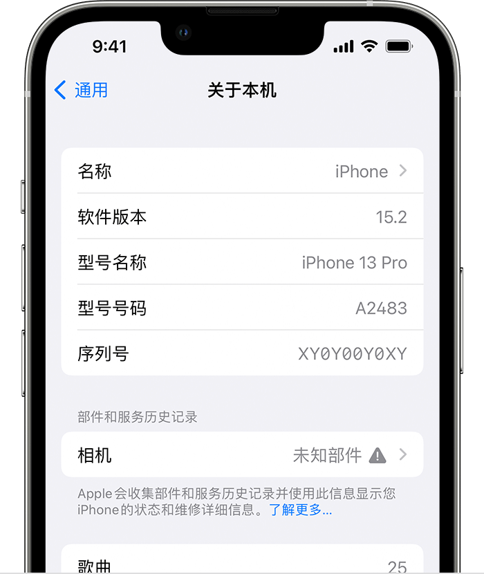 江都苹果维修分享iPhone 出现提示相机“未知部件”是什么原因？ 