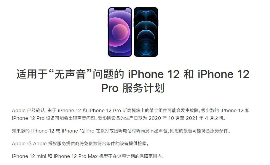 江都苹果手机维修分享iPhone 12/Pro 拨打或接听电话时无声音怎么办 